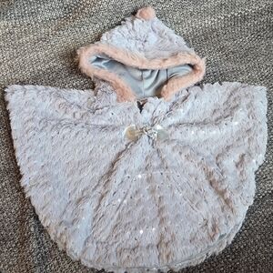 Little Lass Soft Gray Poncho